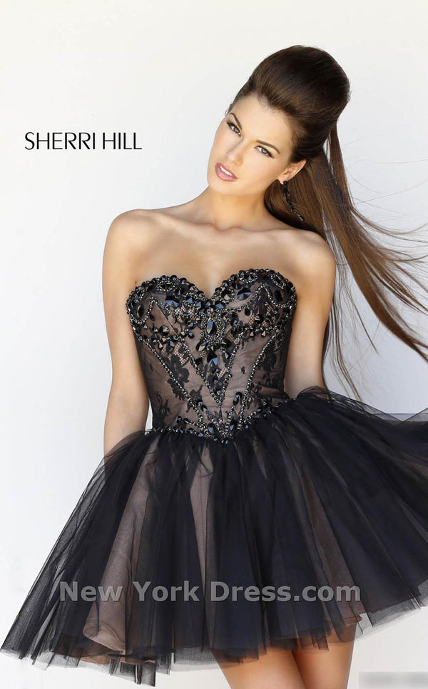 Sherri Hill 21156 Red/Nude/Red