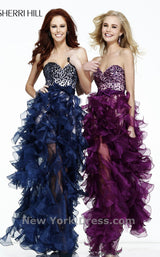 1 of 4 Sherri Hill 21158 Navy/Nude