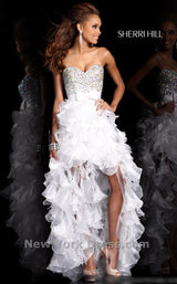 4 of 4 Sherri Hill 21158 Ivory