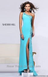 2 of 2 Sherri Hill 21160 Aqua