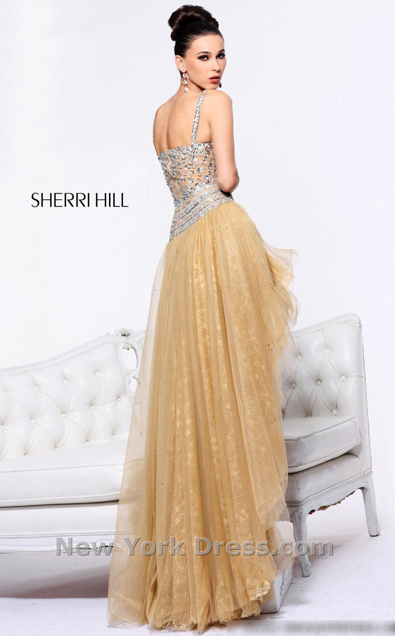 Sherri Hill 21168 Nude/Silver