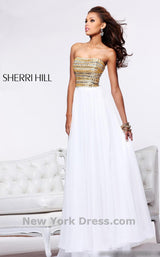 18 of 21 Sherri Hill 1539 Ivory/Gold