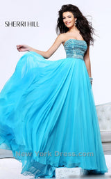 17 of 21 Sherri Hill 1539 Aqua