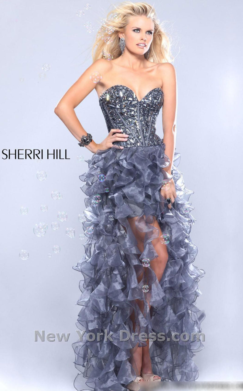 Sherri Hill 1586 Gun Metal/Gun Metal