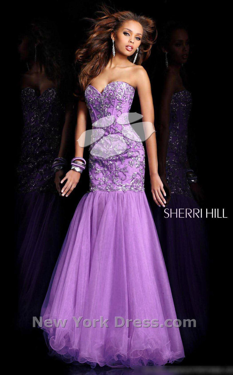 Sherri Hill 2974 Lilac/Silver