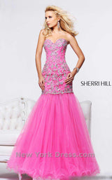 3 of 5 Sherri Hill 2974 Hot Pink/Silver