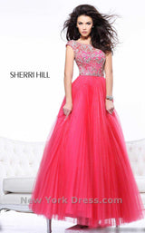 4 of 6 Sherri Hill 2984 Coral/Silver