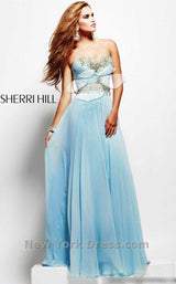 2 of 2 Sherri Hill 3859 Aqua