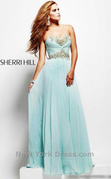 1 of 2 Sherri Hill 3859 Light Blue