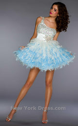 2 of 2 Mac Duggal 61282B White/Ice Blue