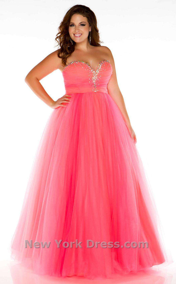 Mac Duggal 2042F Neon Coral