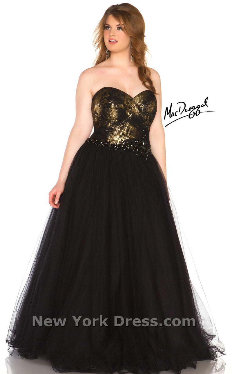 Mac Duggal 76483F Black/Gold