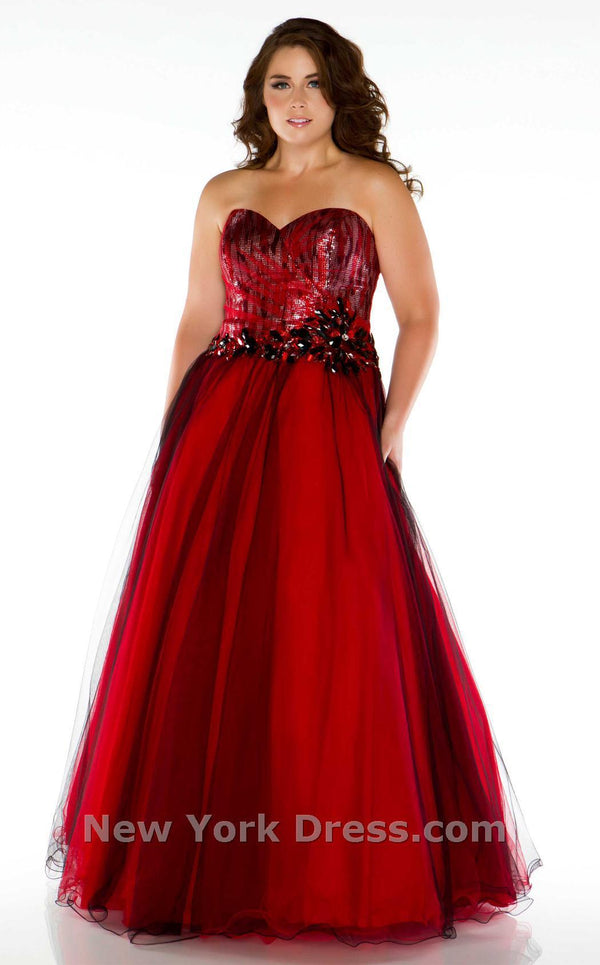 Mac Duggal 76505F Red Multi