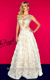 2 of 2 Mac Duggal 61162R Ivory/Nude