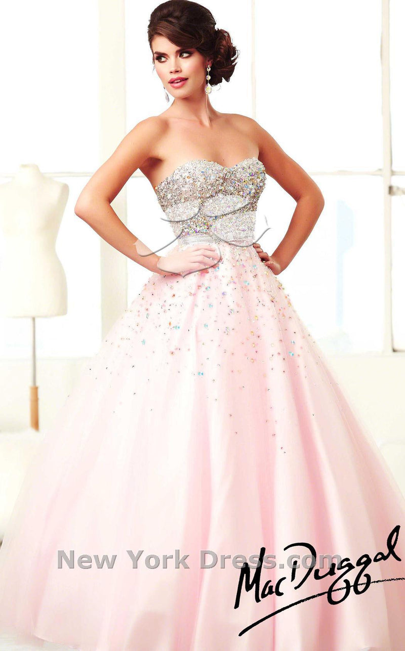 Mac Duggal 61184H Pink/Silver