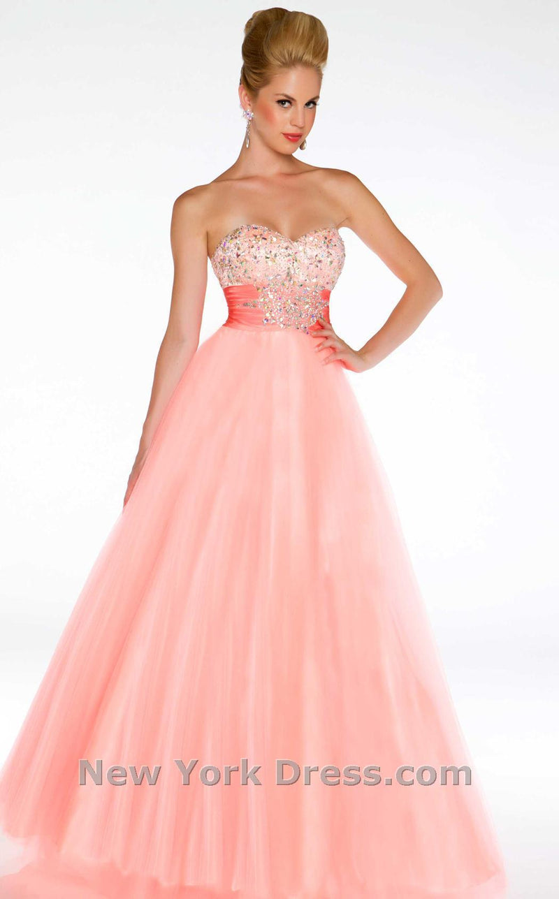 Mac Duggal 81757H Peach Fizz