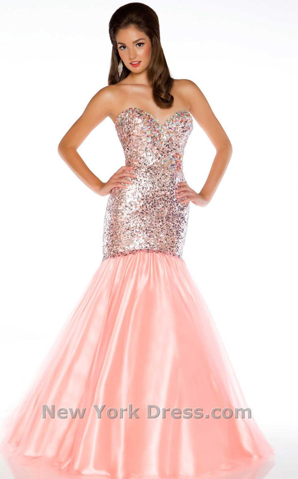 Mac Duggal 81778H Peach Fizz