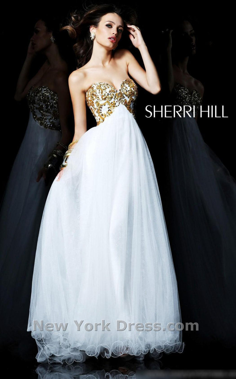 Sherri Hill 21090 Aqua/Gold