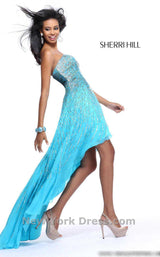 3 of 4 Sherri Hill 8502 Turquoise