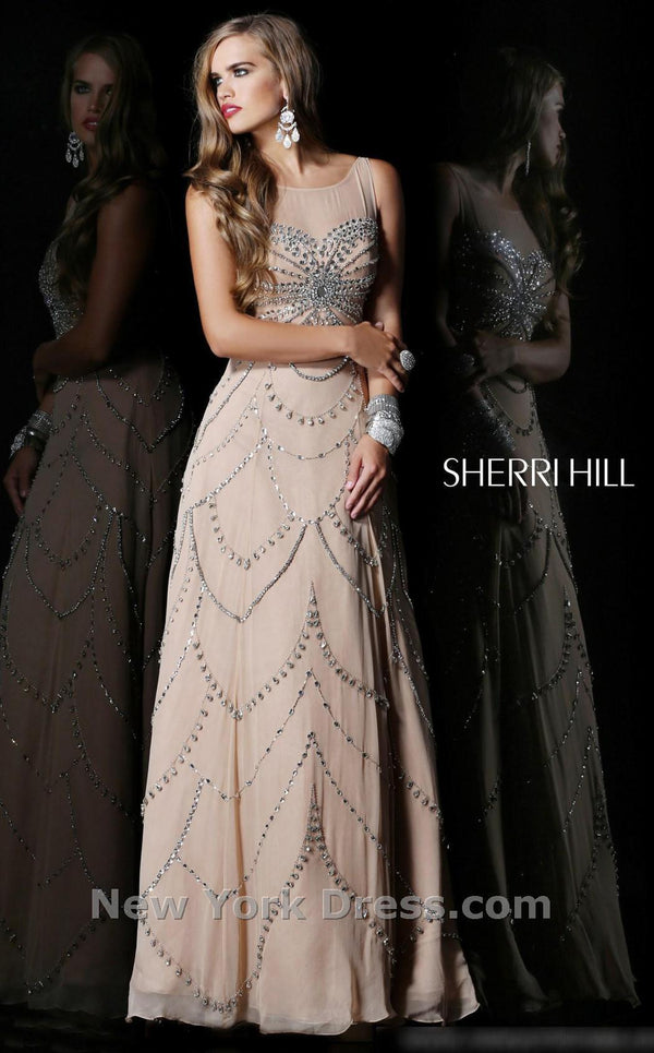 Sherri Hill 11005 Nude/Silver