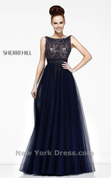 2 of 4 Sherri Hill 11022 Navy