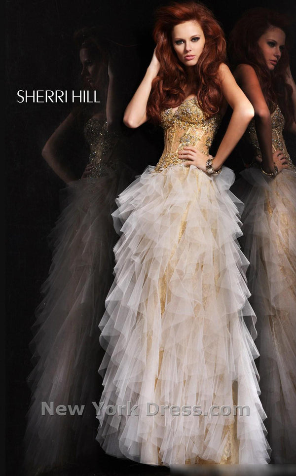 Sherri Hill 11024 Ivory/Gold