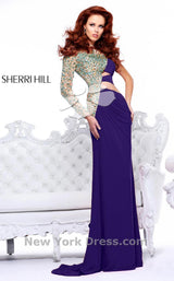 5 of 7 Sherri Hill 21002 Purple/Nude