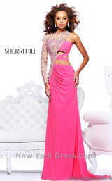 4 of 7 Sherri Hill 21002 Coral/Nude