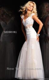 1 of 2 Sherri Hill 21012 Ivory/Nude