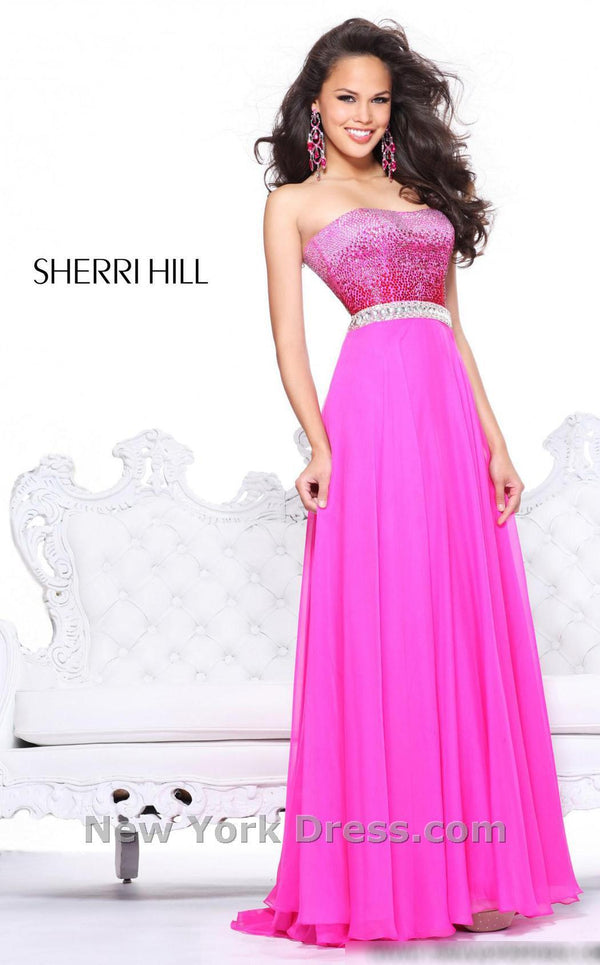 Sherri Hill 21039 Fuchsia/Silver