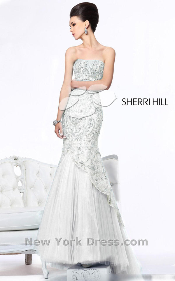 Sherri Hill 21042 White/Silver