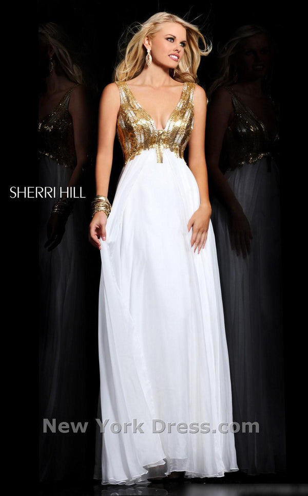 Sherri Hill 21044 Ivory/Gold