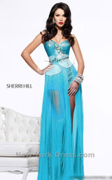 2 of 2 Sherri Hill 21056 Turquoise