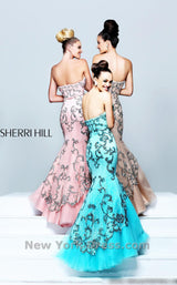 1 of 2 Sherri Hill 21058 Navy/Nude