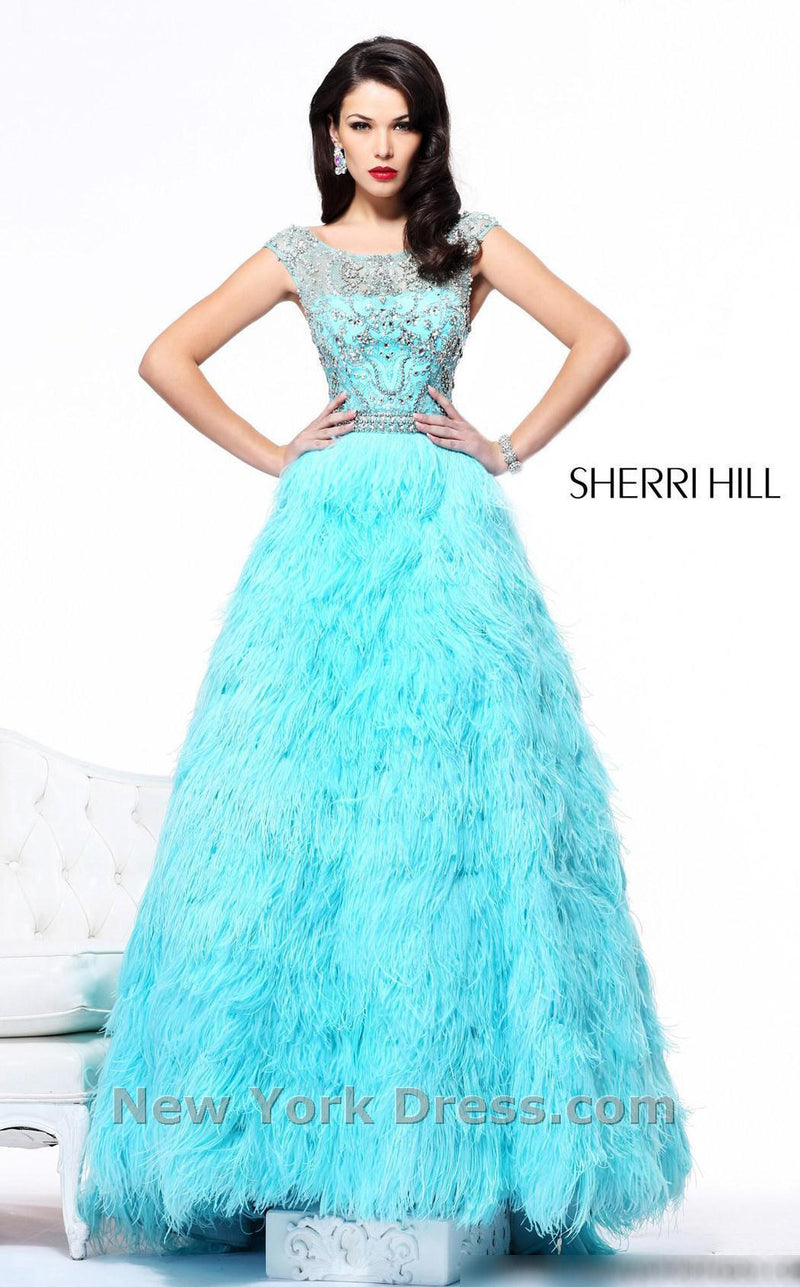 Sherri Hill 21064 Aqua/Silver