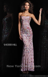 2 of 3 Sherri Hill 21079 Pink/Multi Stones