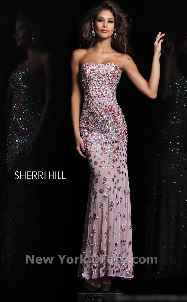 Sherri Hill 21079 Pink/Multi Stones