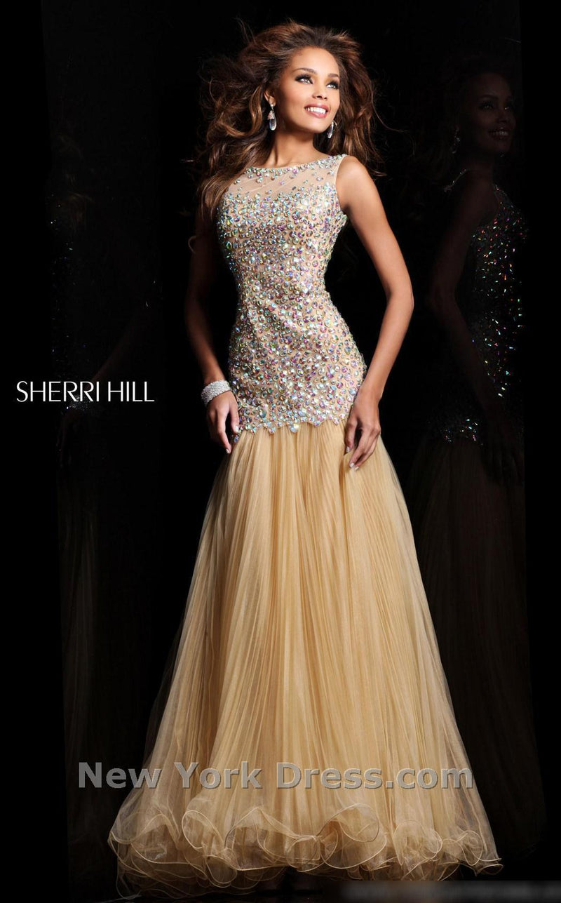 Sherri Hill 21082 Nude/Multi Stones