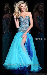 1 of 2 Sherri Hill 21083 Nude/Multi Stones