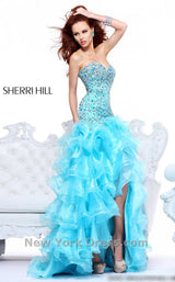 2 of 2 Sherri Hill 21127 Aqua