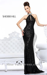 1 of 2 Sherri Hill 21129 Black/Silver