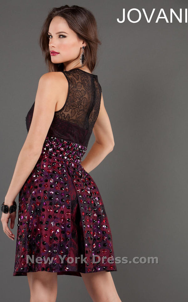 Jovani 1557 Burgundy/Black