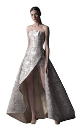 1 of 2 Edward Arsouni Couture SS0367 Ecru-Gold