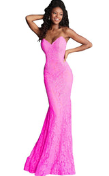 2 of 72 Jovani 37334 Fuchsia