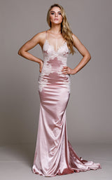 1 of 2 Glitz and Glam GG379 Dress Rose