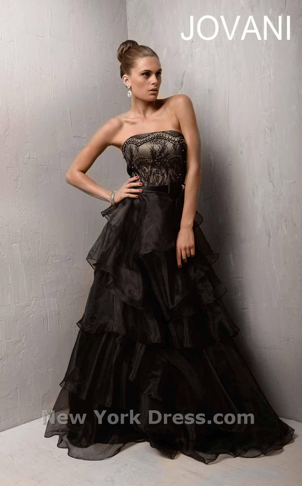 Jovani 4742 Black/Nude