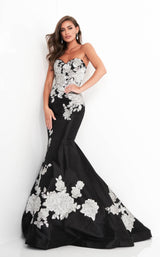 2 of 6 Jovani 3917 Black-Silver