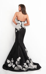 3 of 6 Jovani 3917 Black-Silver