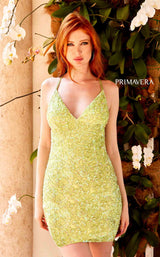 1 of 9 Primavera Couture 4038 Dress Apple-Green