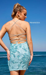 5 of 7 Primavera Couture 4040 Dress Light-Turquoise